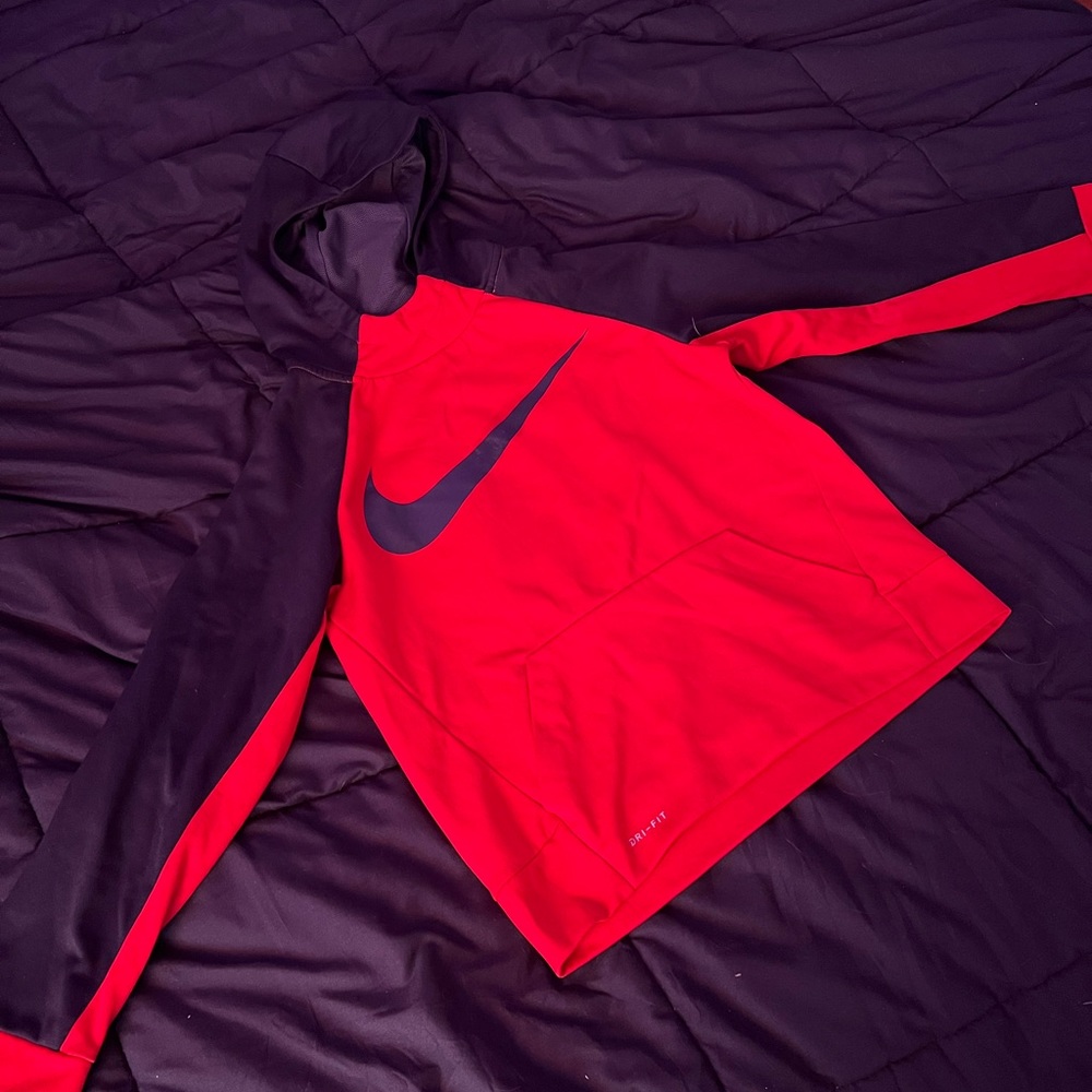 Red and Black Nike Hoodie
